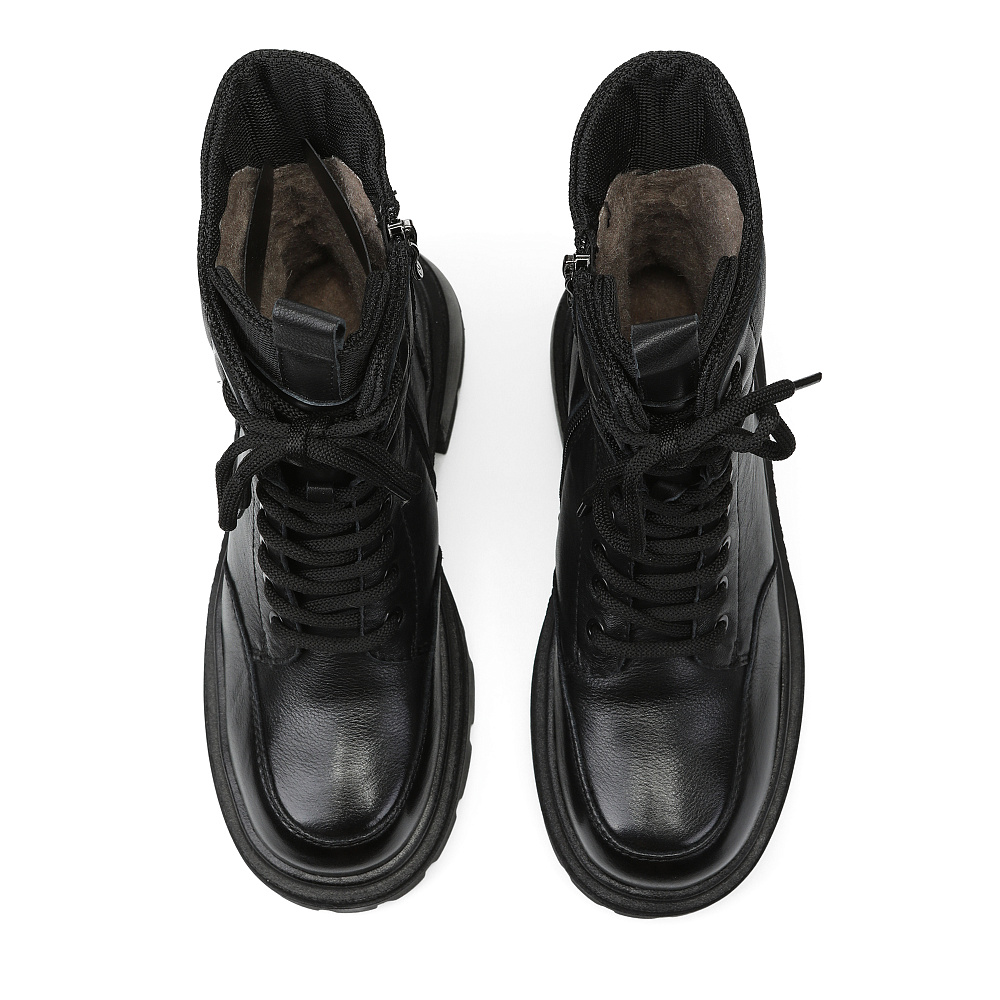 Черные зимние ботинки из композиционной кожи Respect