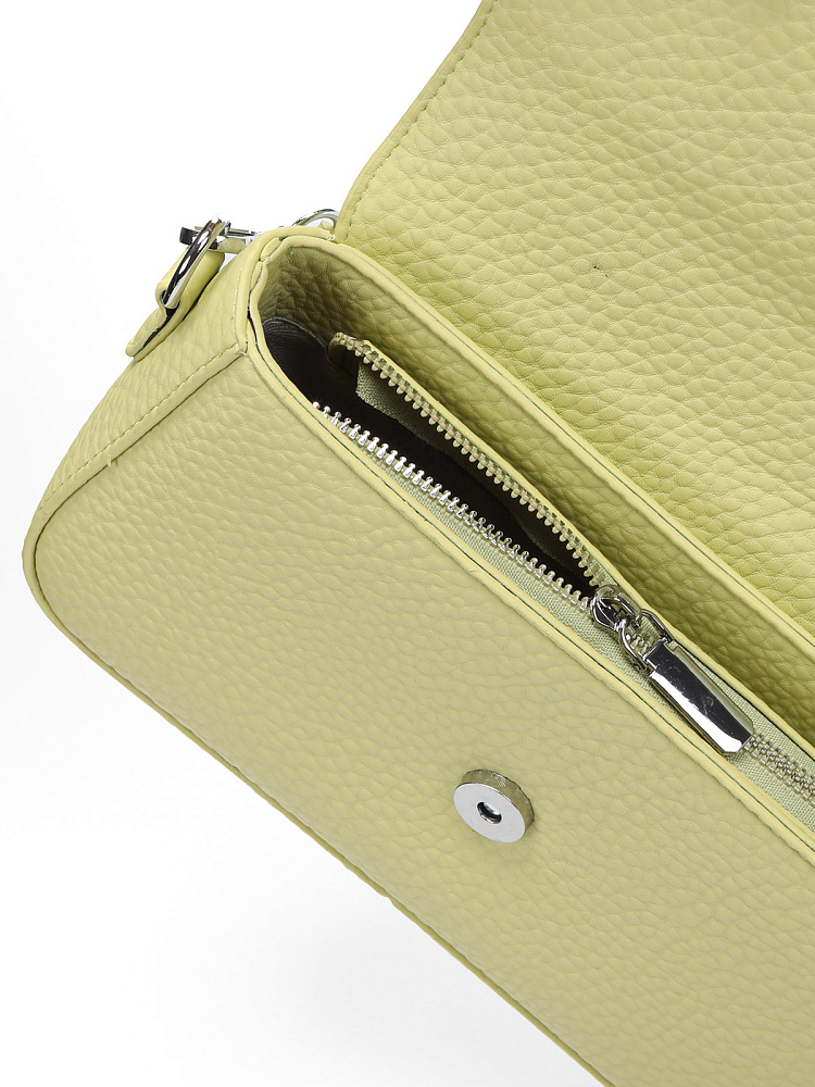 Желтая сумка мессенджер из экокожи Portofiano