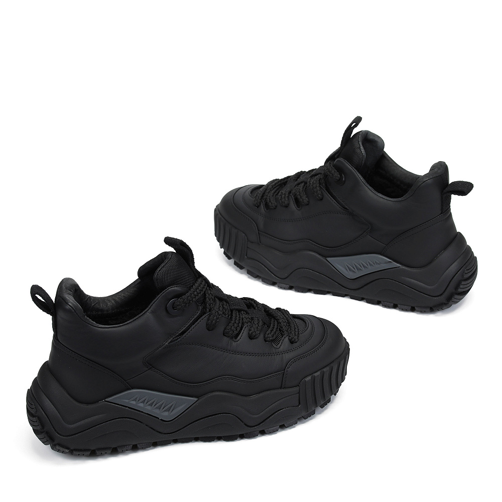 Черные зимние кеды из нубука RSP LAB