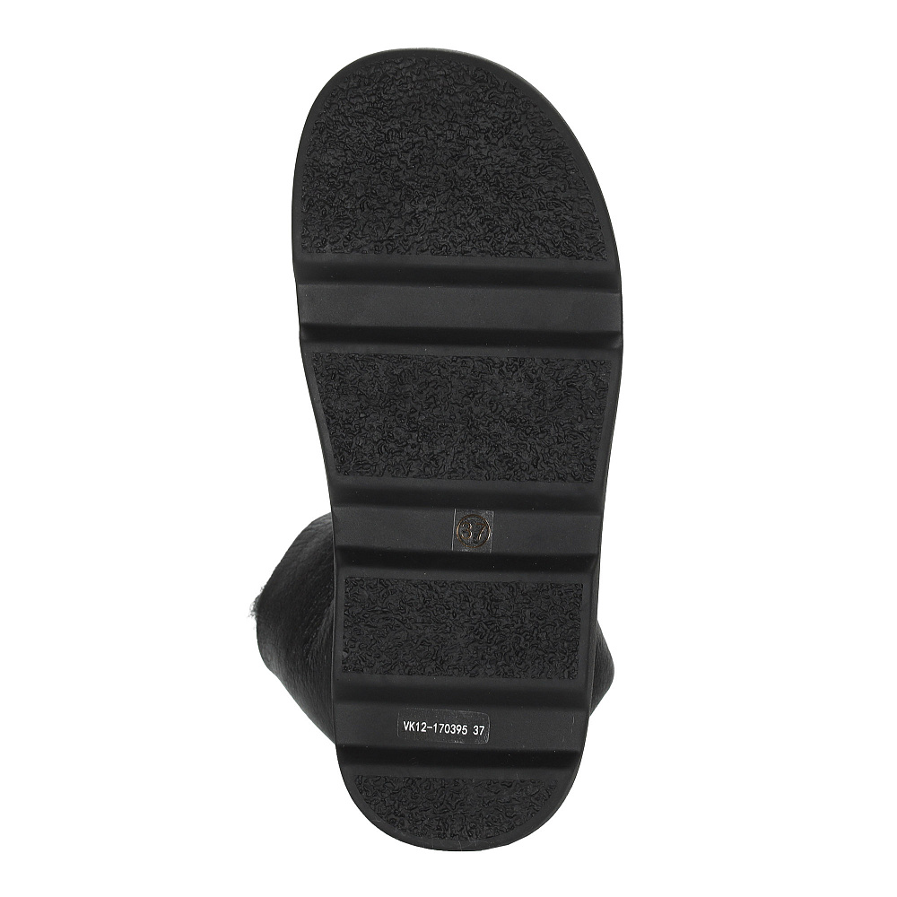 Черные зимние ботинки из гладкой кожи Respect