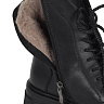 черные ботинки из кожи на подкладке из натуральной шерсти на утолщенной подошве