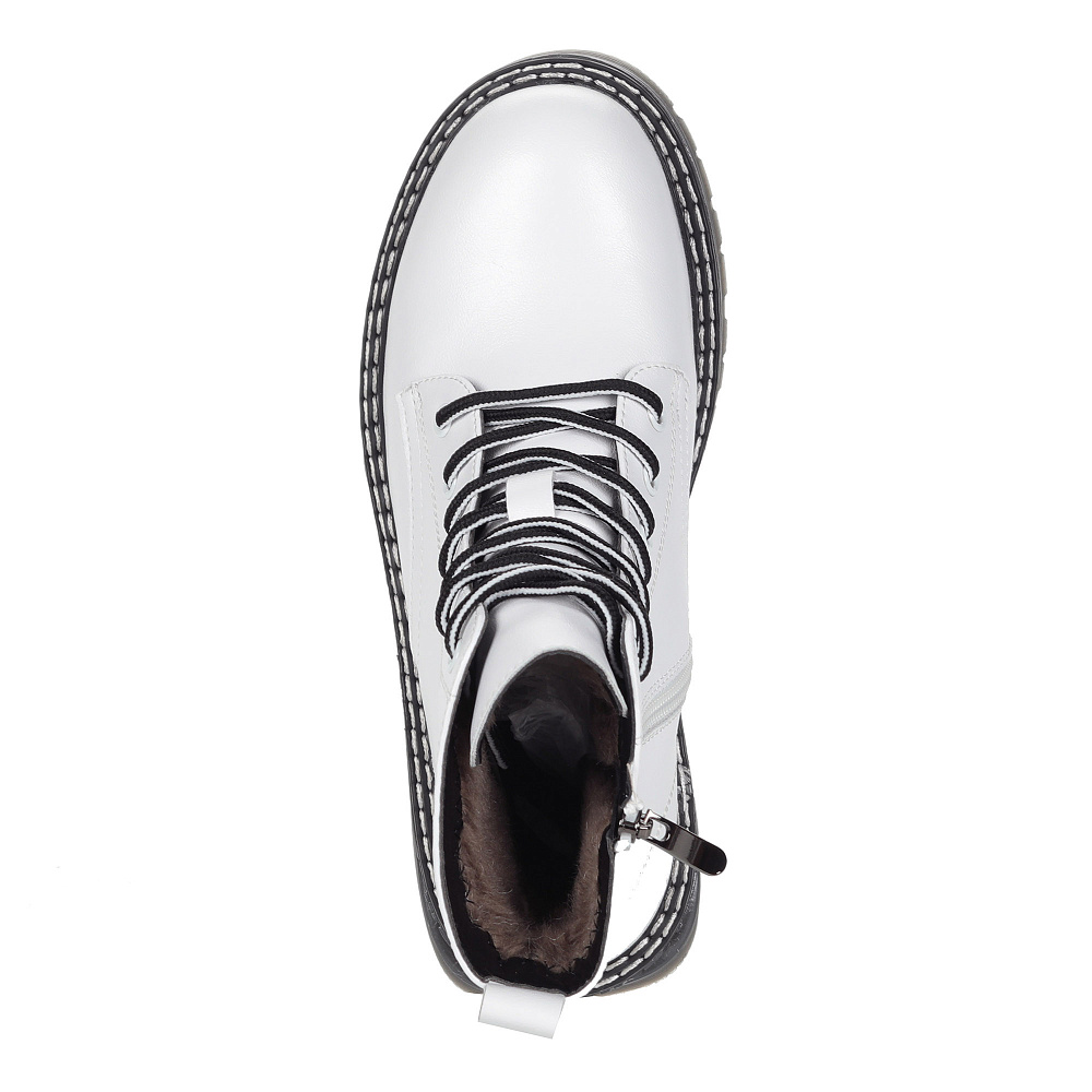 Белые ботинки из кожи на подкладке из шерсти Respect