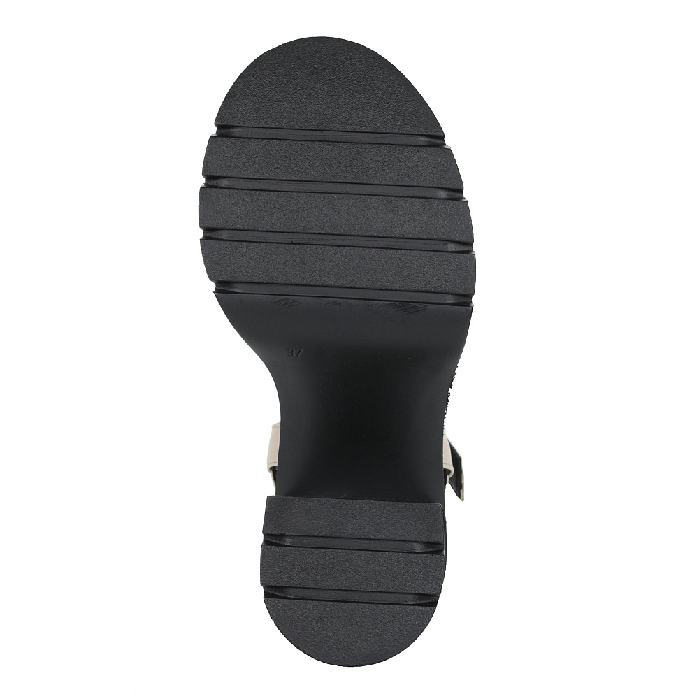 Серые открытые туфли из кожи Respect