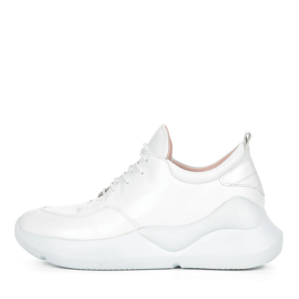 Белые кроссовки из кожи на подкладке из натуральной кожи Respect