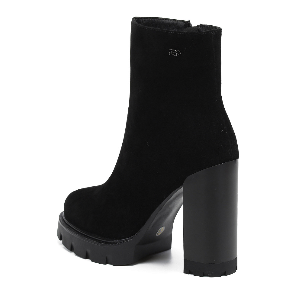 Черные зимние ботильоны из натурального велюра RESPECT PREMIUM