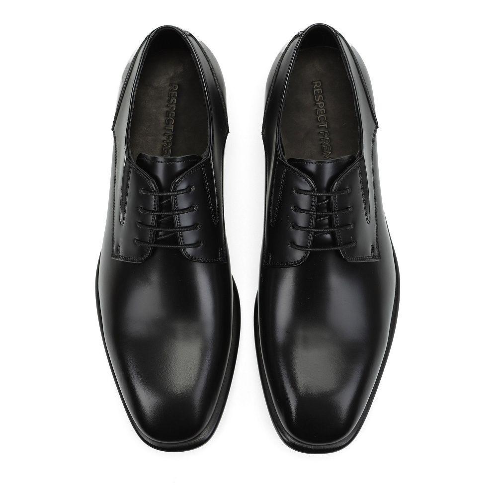 Черные полуботинки дерби из гладкой кожи RESPECT PREMIUM