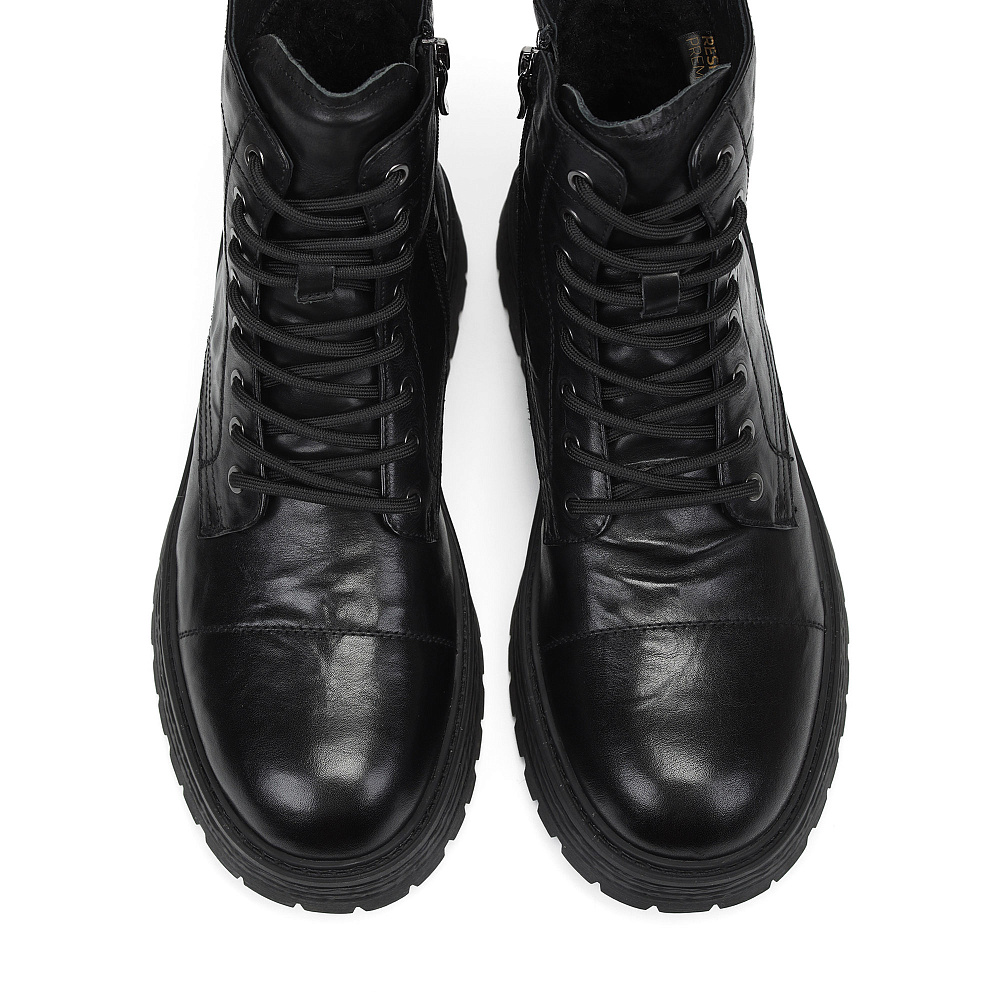 Черные зимние ботинки из гладкой кожи RESPECT PREMIUM