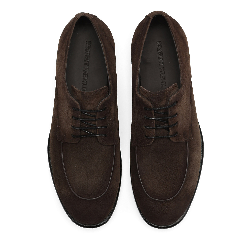 Коричневые лоферы из натурального велюра RESPECT PREMIUM