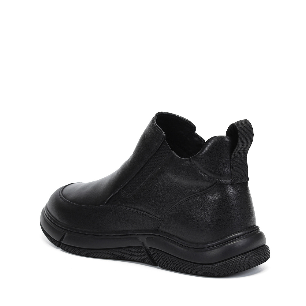 Черные зимние ботинки из гладкой кожи Respect