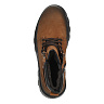 Светло-коричневые ботинки из нубука на подкладке из натуральной шерсти на тракторной подошве