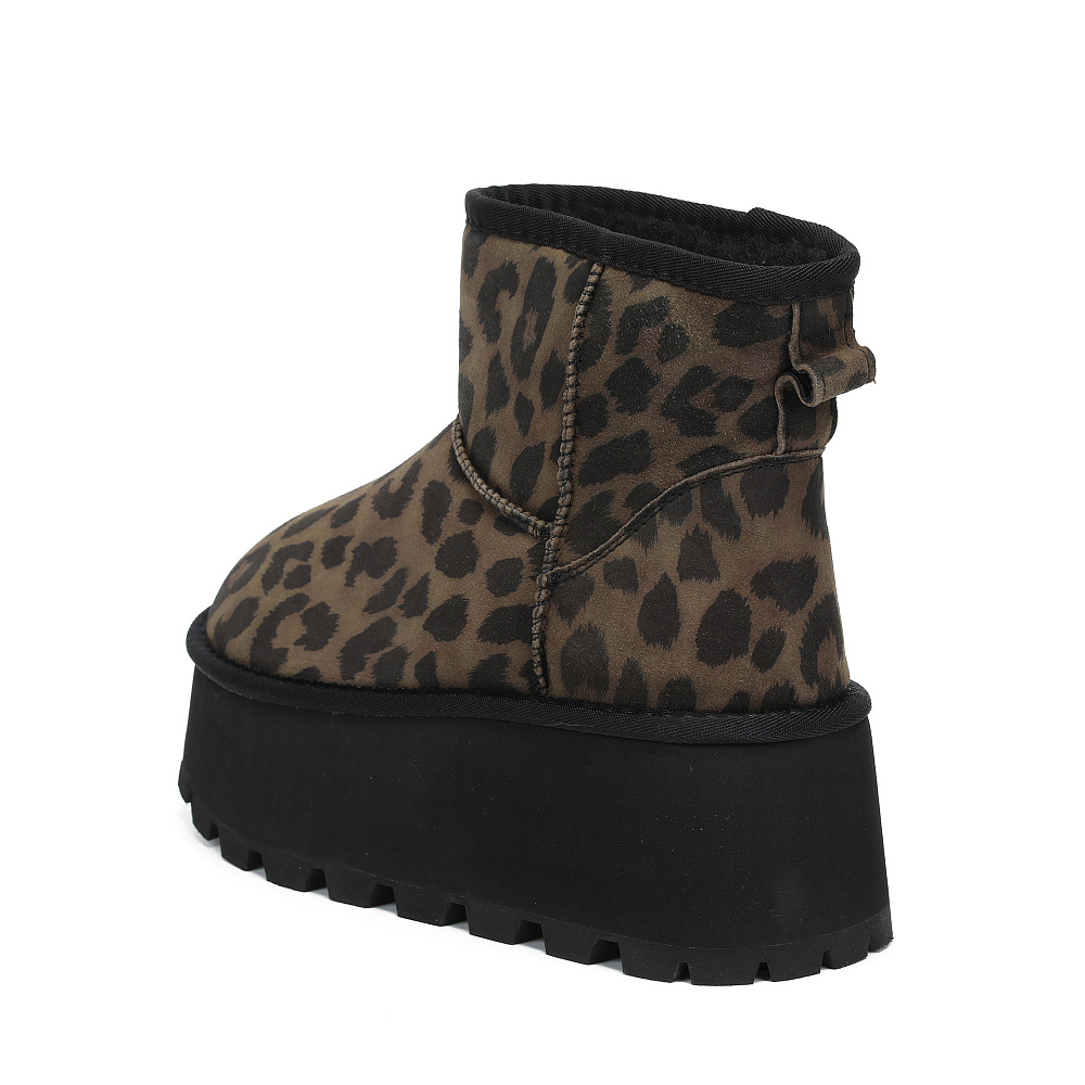 Угги из велюра с леопардовым принтом Respect