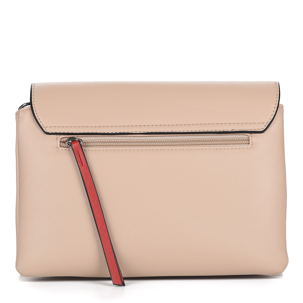 Бежевая сумка мессенджер из экокожи Portofiano