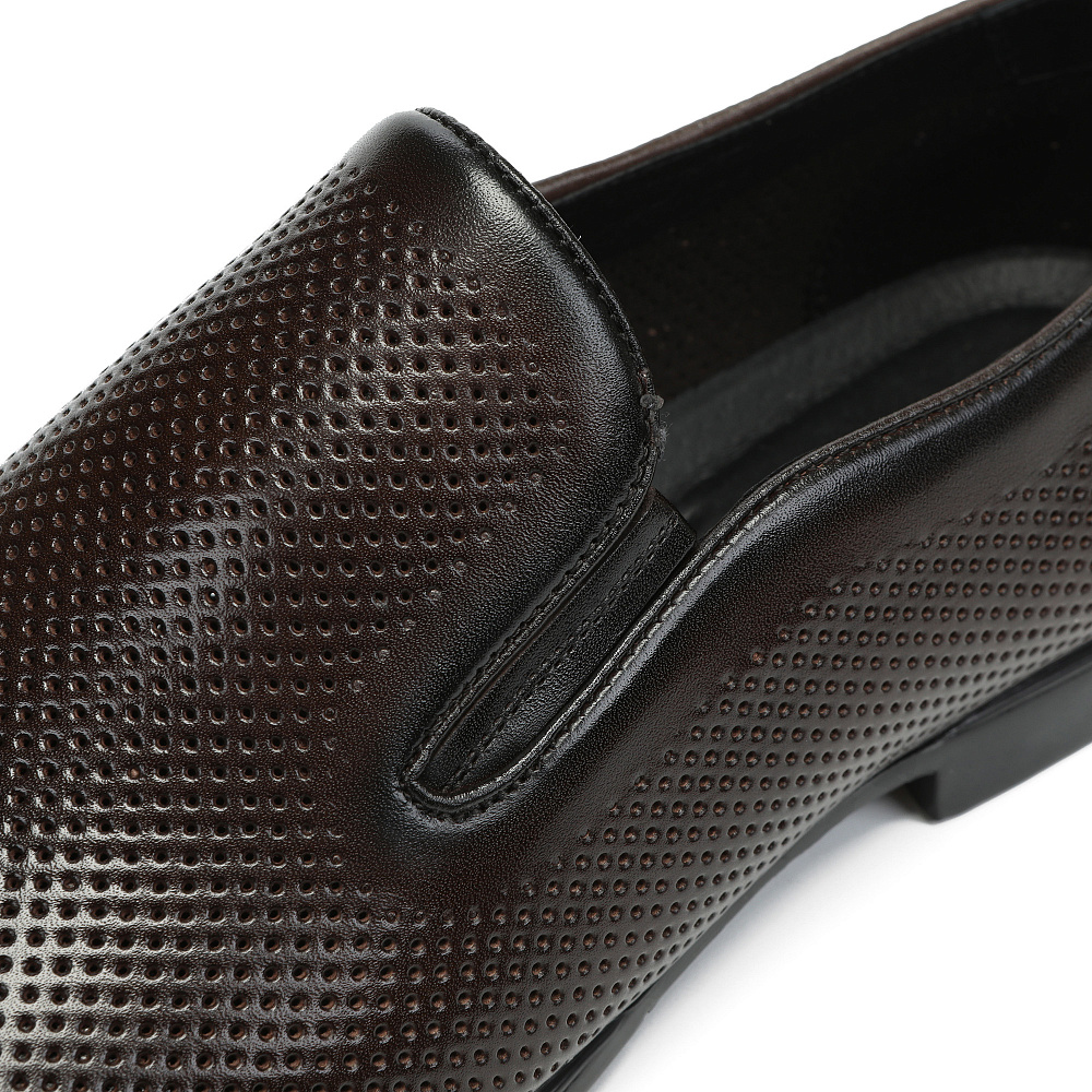 Коричневые полуботинки из гладкой кожи Respect