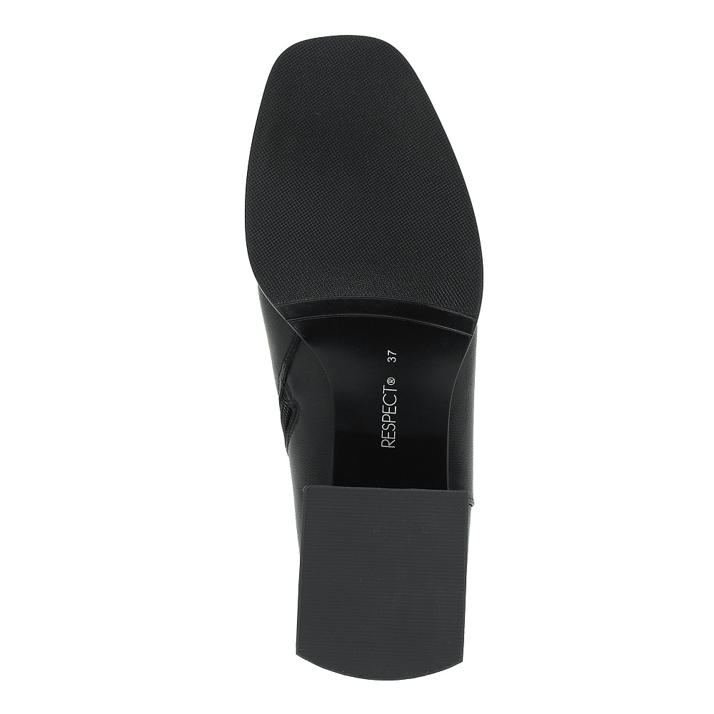 Черные ботильоны из гладкой кожи Respect