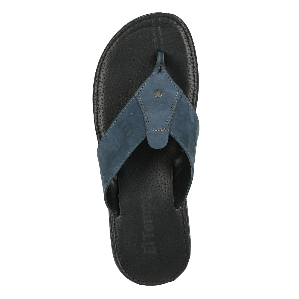 Синие шлепанцы из нубука El Tempo