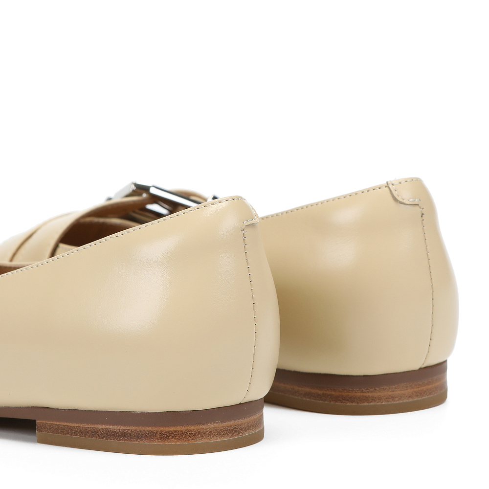 Бежевые балетки из гладкой кожи RESPECT PREMIUM