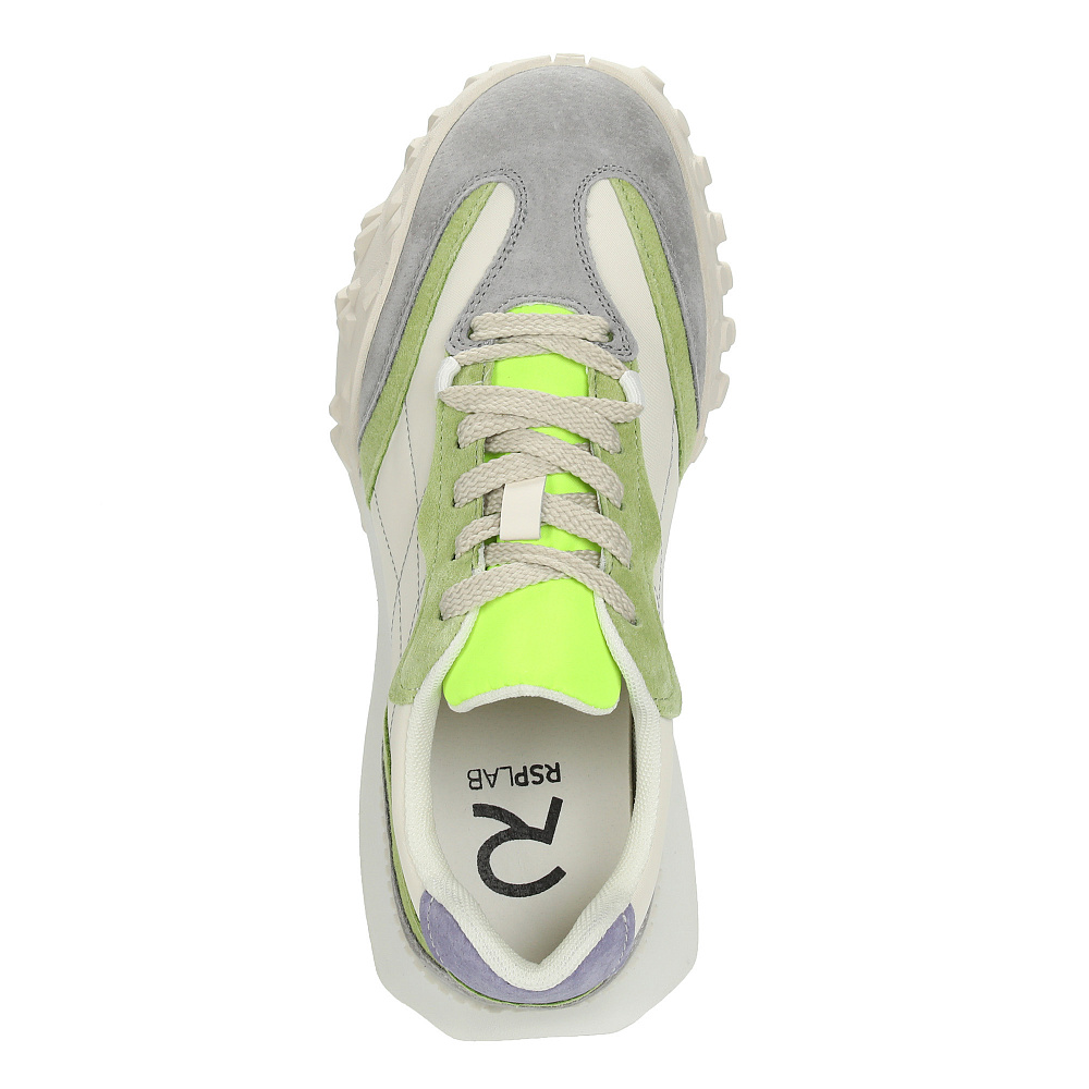 Белые кроссовки из кожи и текстиля RSP LAB