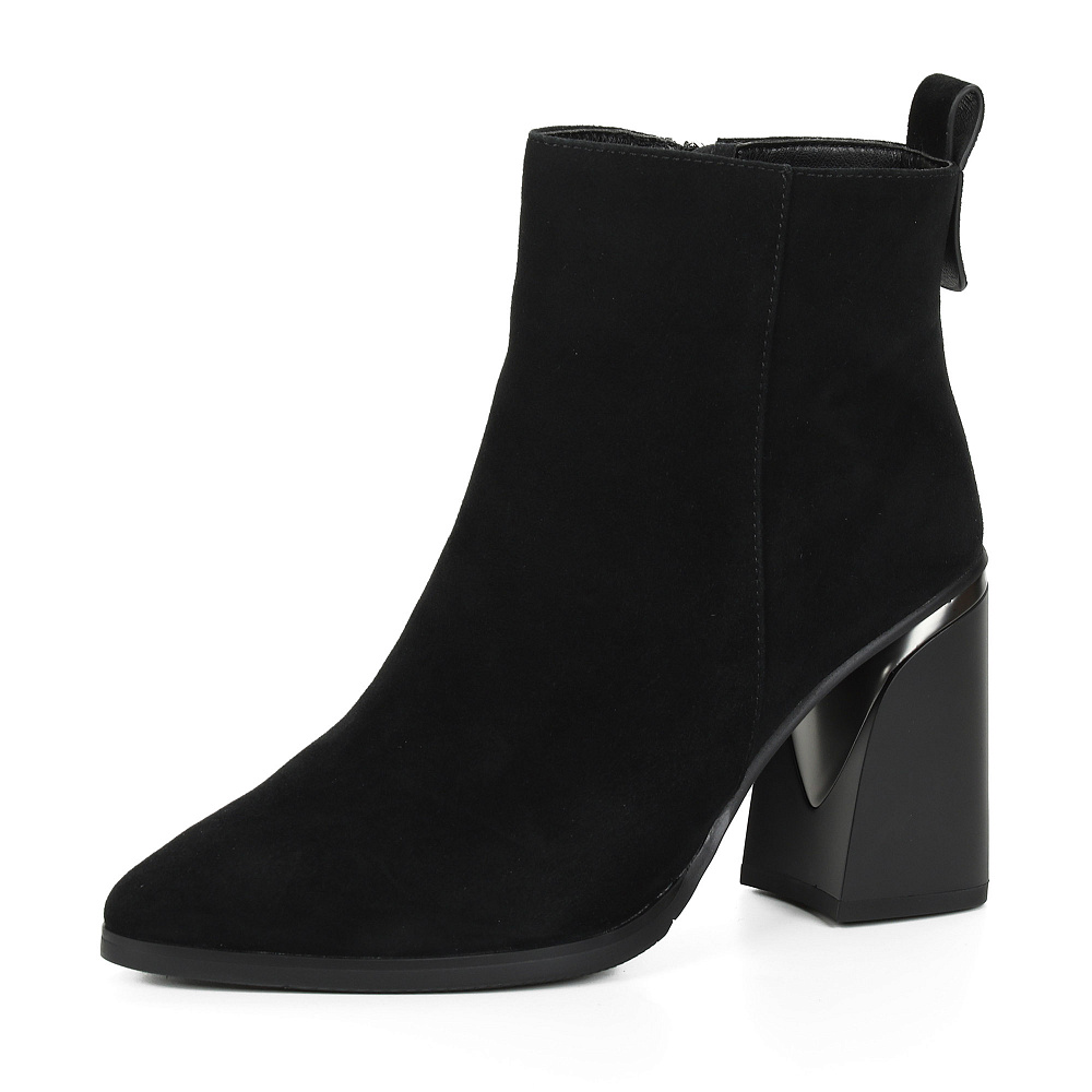 Черные зимние ботильоны из Натурального велюра Respect