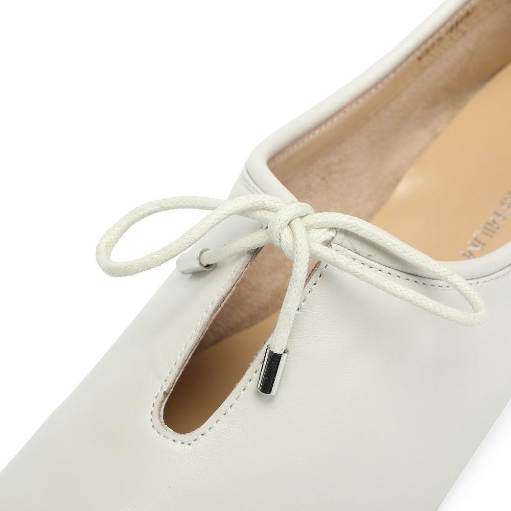 Туфли из гладкой кожи рисового цвета RESPECT PREMIUM