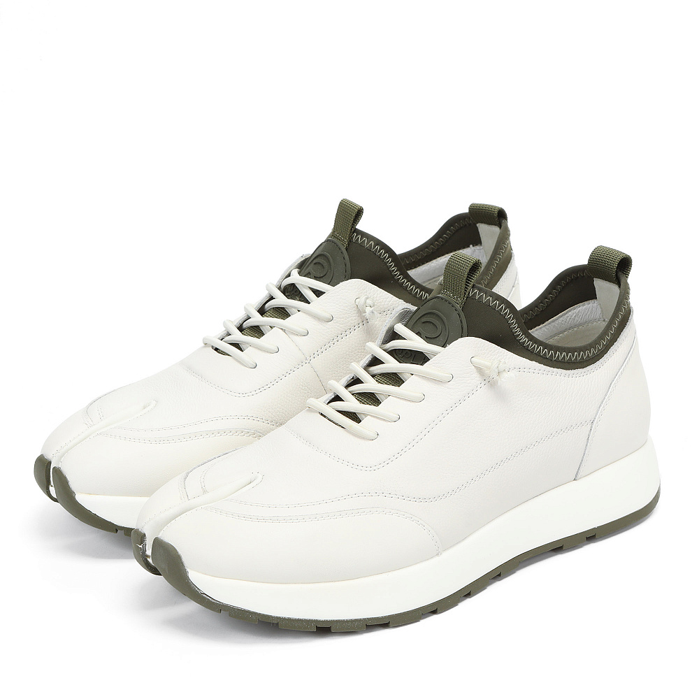 Белые кроссовки из гладкой кожи RSP LAB