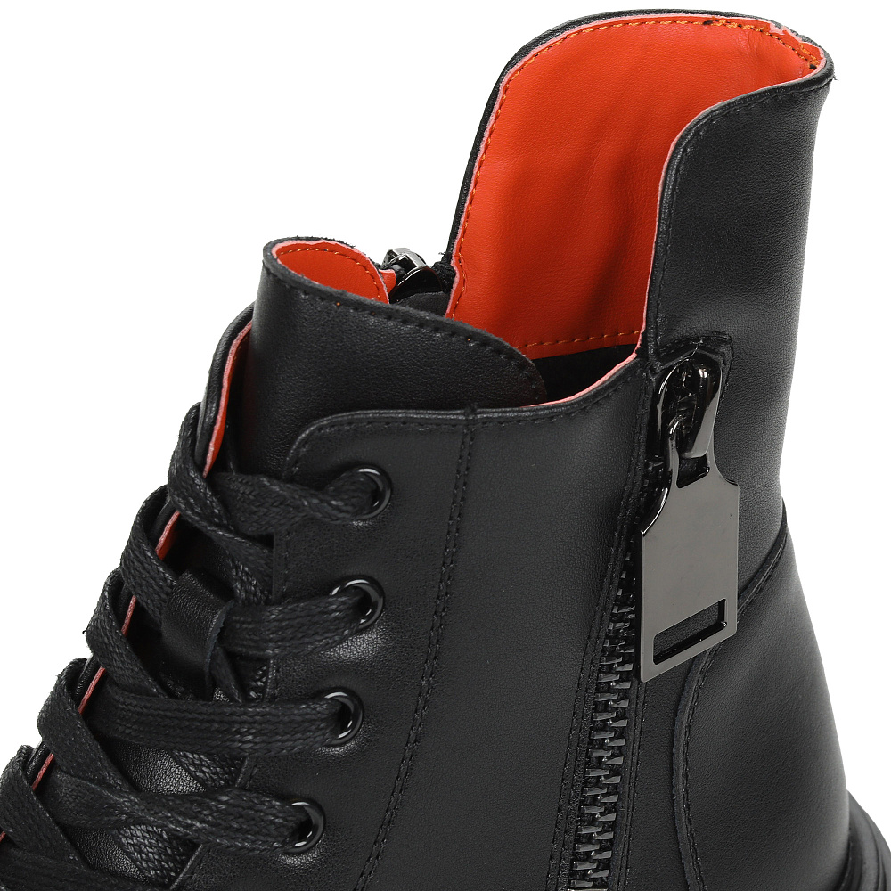 Черные ботинки из кожи Respect