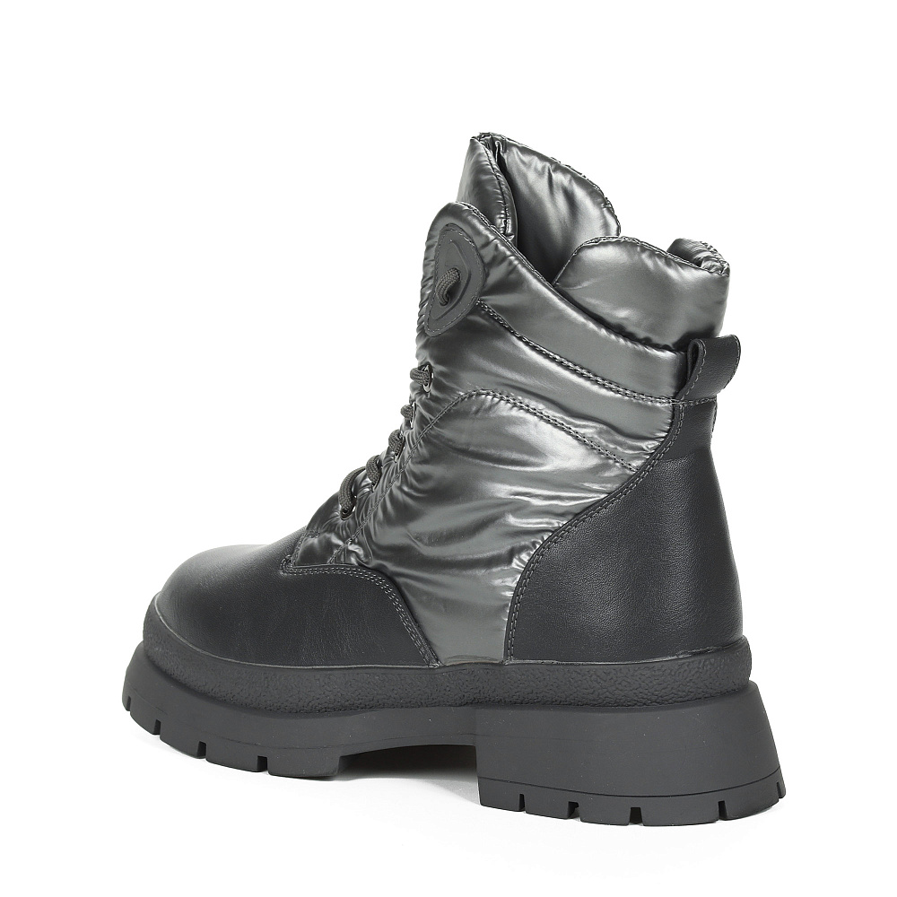 Бежевые дутики из комбинорованных материалов на подкладке из натуральной шерсти Renzoni