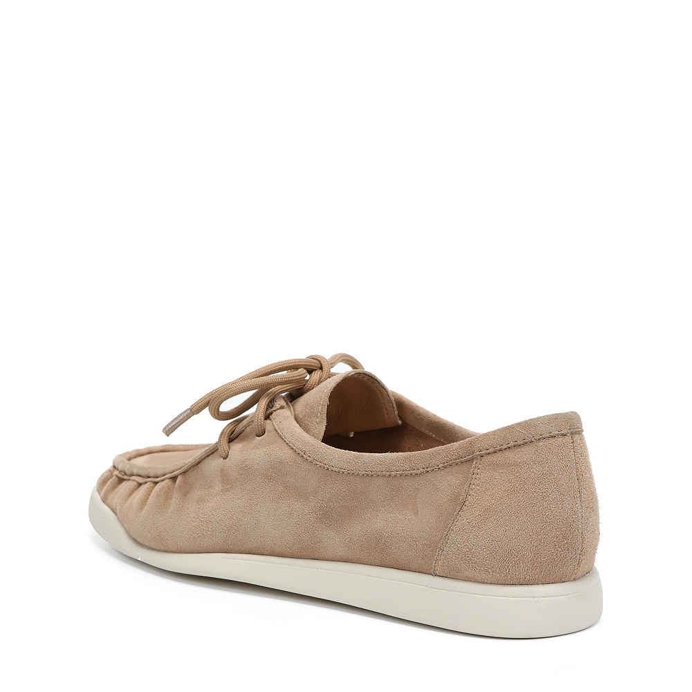 Бежевые топсайдеры из натурального велюра Respect