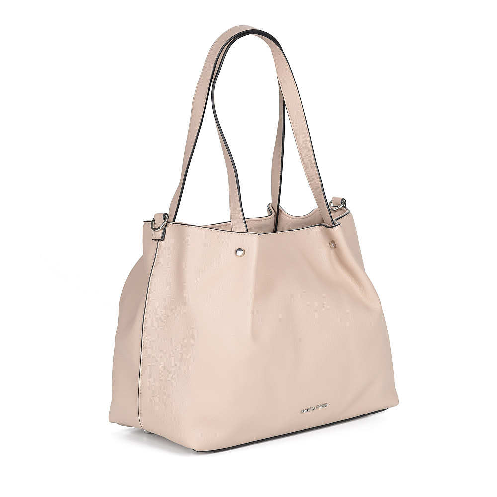 Коричневая сумка тоут из экокожи с дополнительной ручкой Marco Tozzi