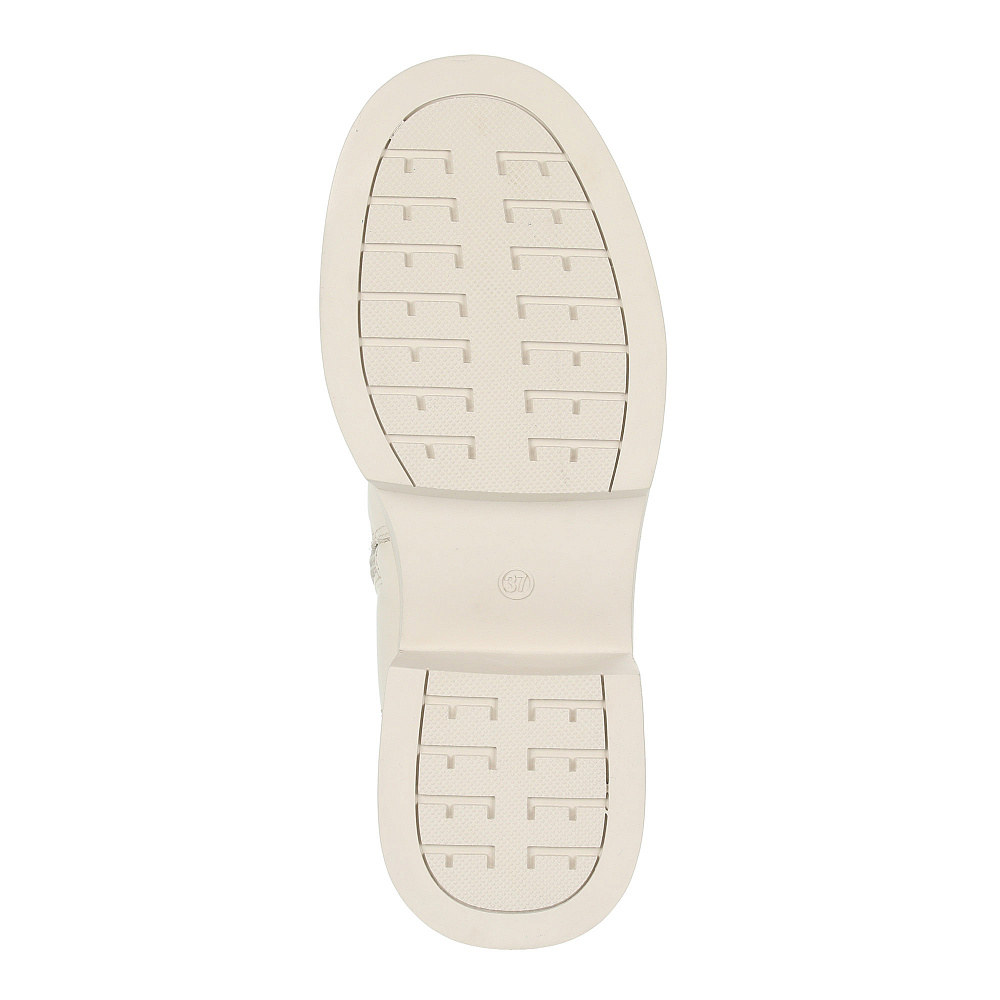 Светлые утепленные полусапоги из гладкой кожи Respect