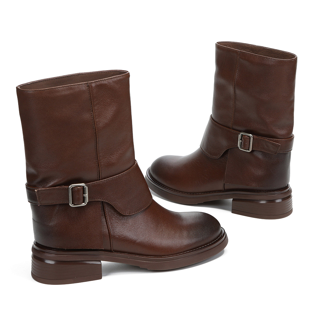 Рыжие полусапоги из кожи Respect