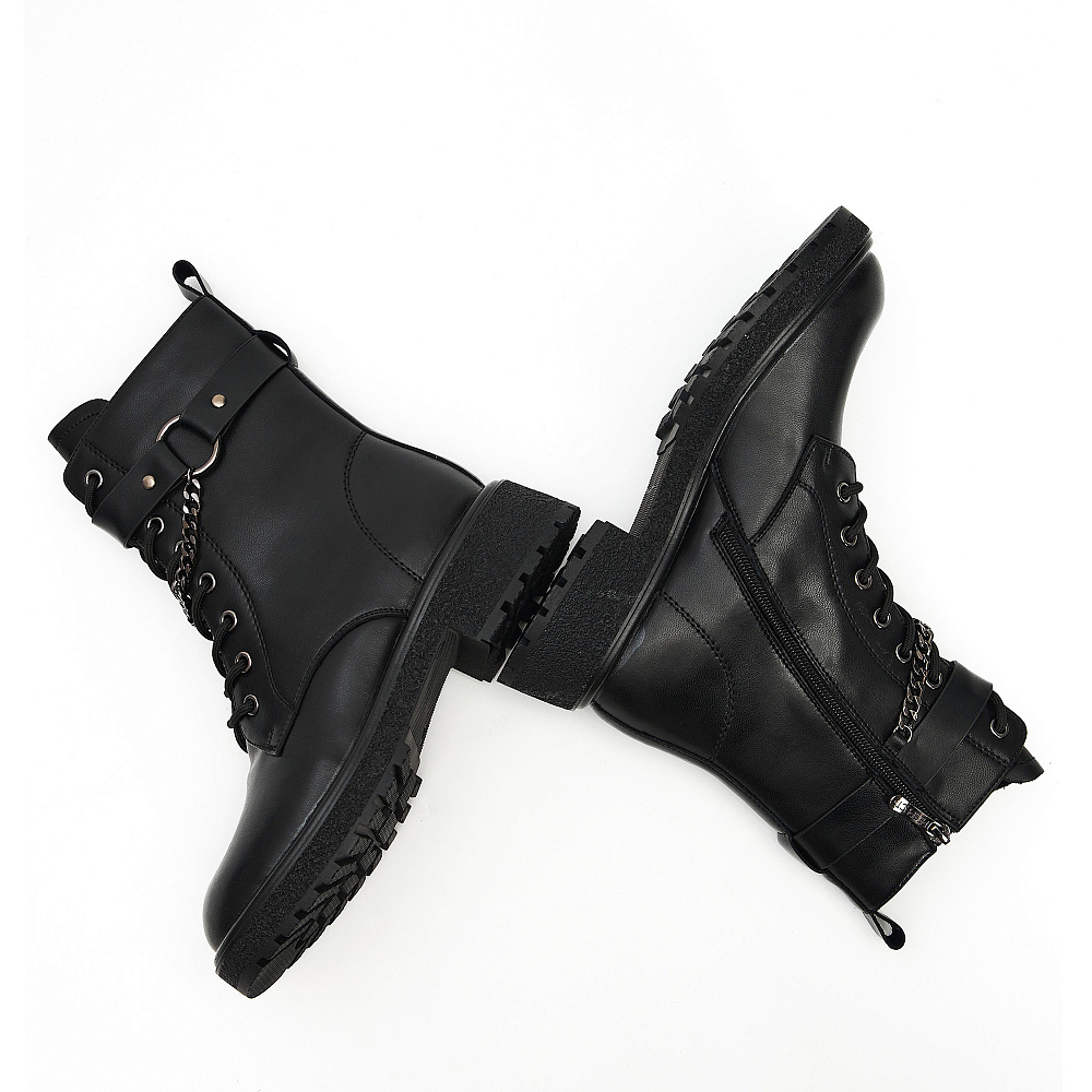 Черные зимние ботинки из кожи Respect