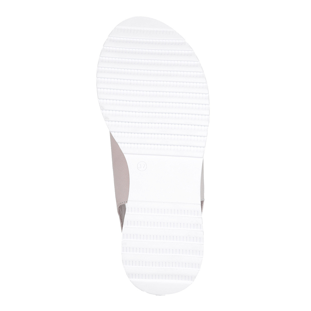 Бежевые босоножки на танкетке Respect