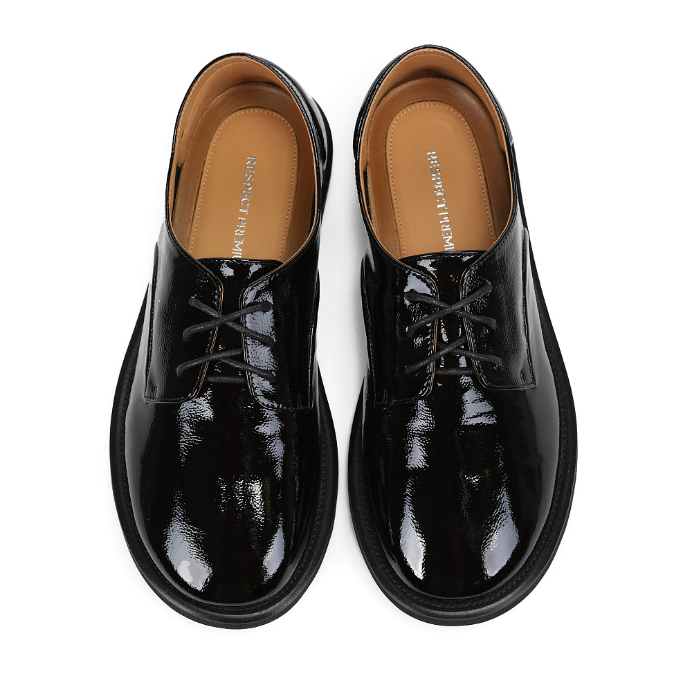 Черные полуботинки дерби из гладкой кожи RESPECT PREMIUM