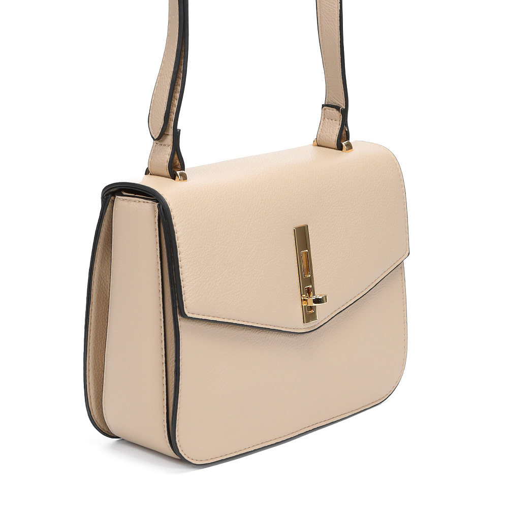 Бежевая сумка мессенджер из экокожи Respect