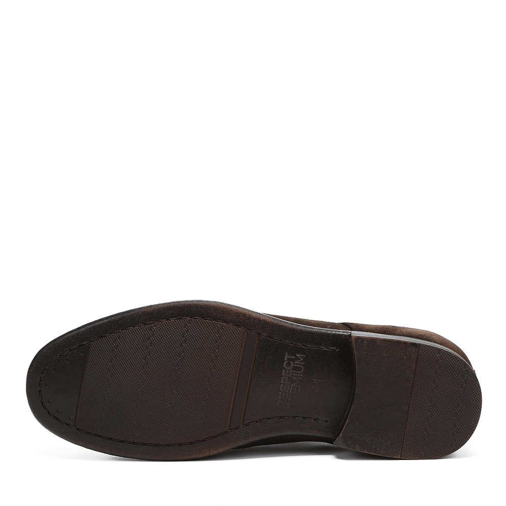 Коричневые лоферы из натурального велюра RESPECT PREMIUM