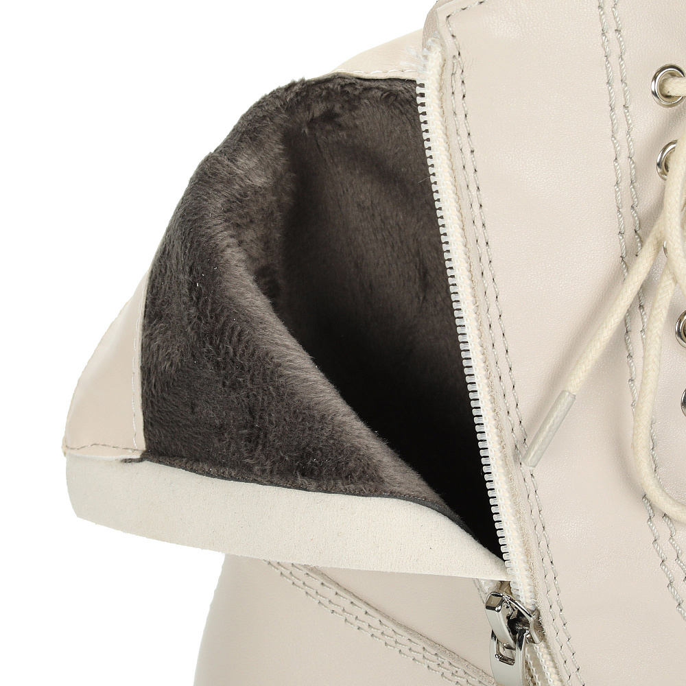 Бежевые ботинки из гладкой кожи Respect