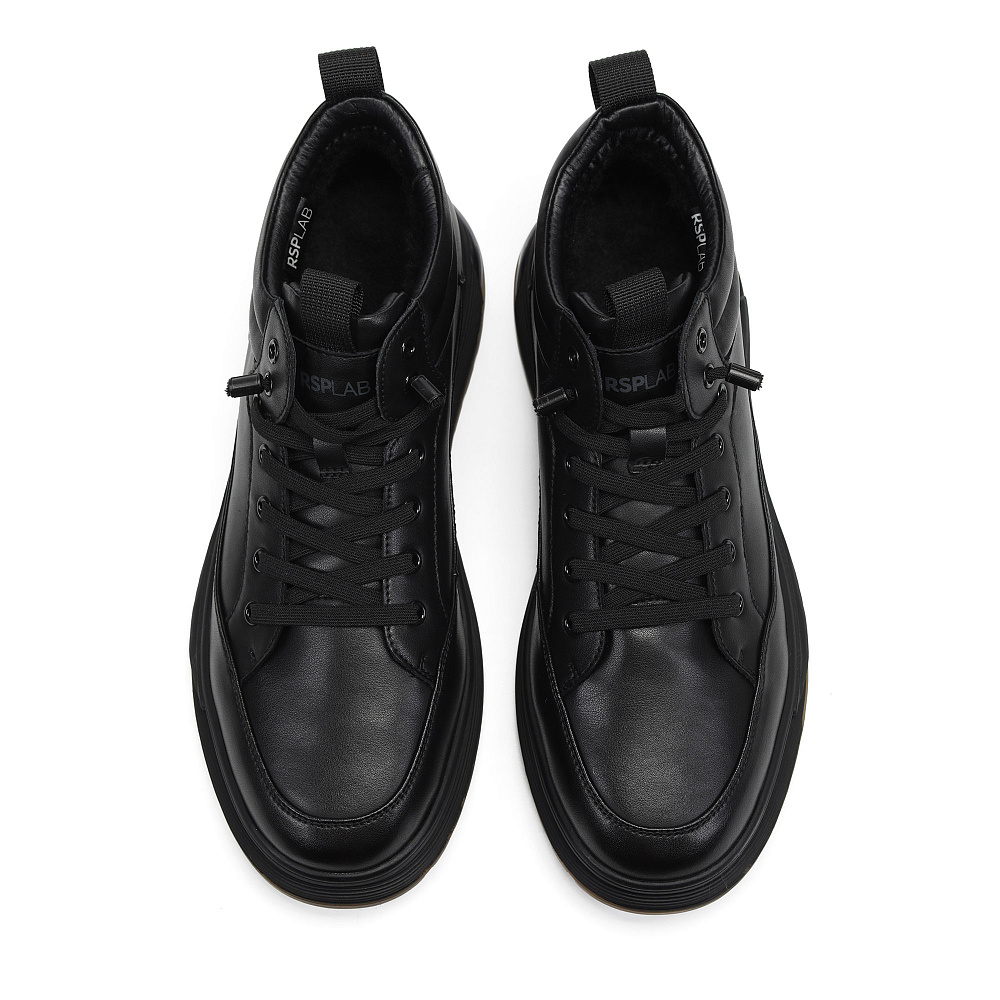 Черные зимние кеды из кожи RSP LAB