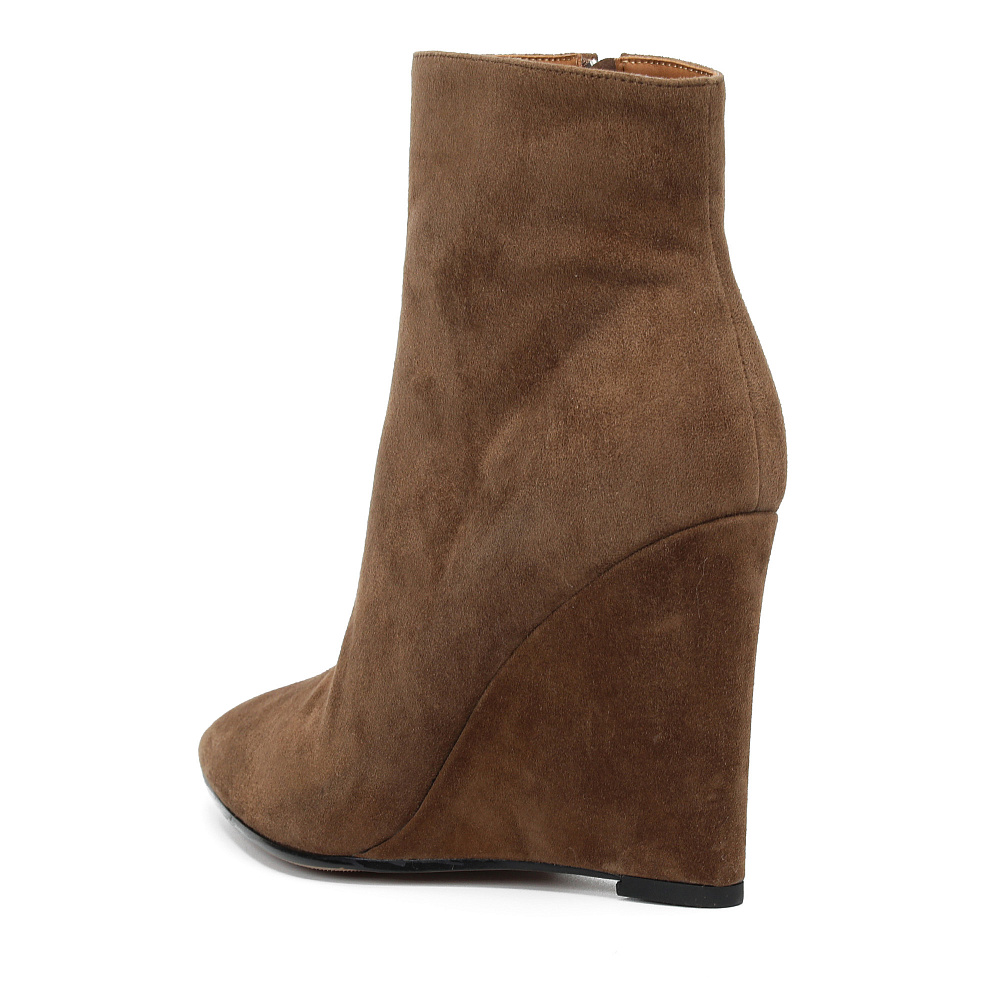 Коричневые ботильоны из натурального велюра RESPECT PREMIUM