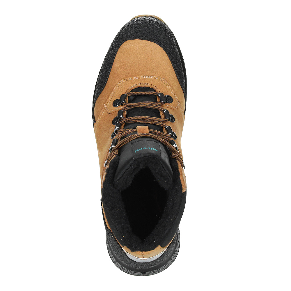 Рыжие зимние ботинки из кожи RIVERI