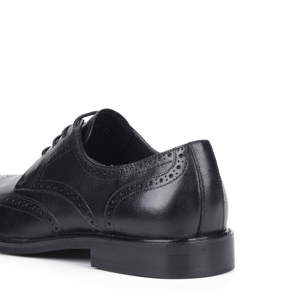 Черные полуботинки из кожи с брогированными элементами RESPECT PREMIUM