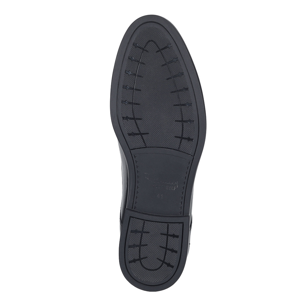 Черные полуботинки из кожи на шнуровке Respect