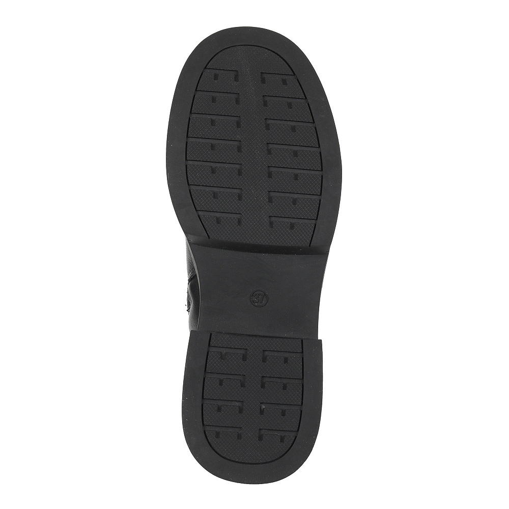 Черные утепленные полусапоги из гладкой кожи Respect