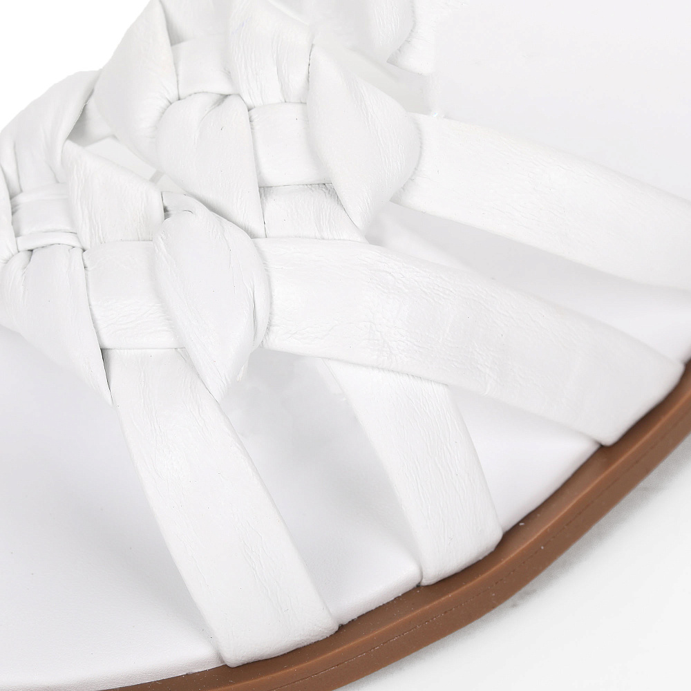 Белые сандалии из кожи Respect