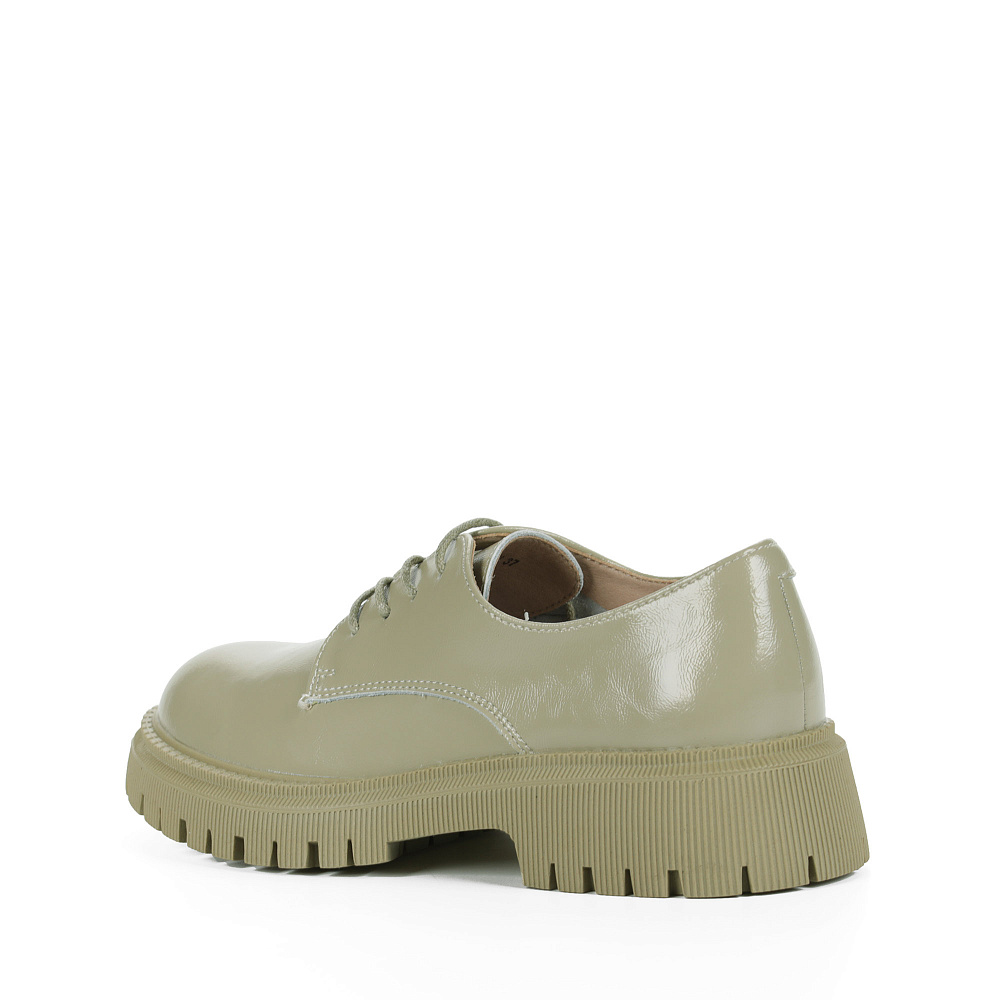 Оливковые полуботинки из композиционной кожи на подкладке из текстиля на тракторной подошве Respect
