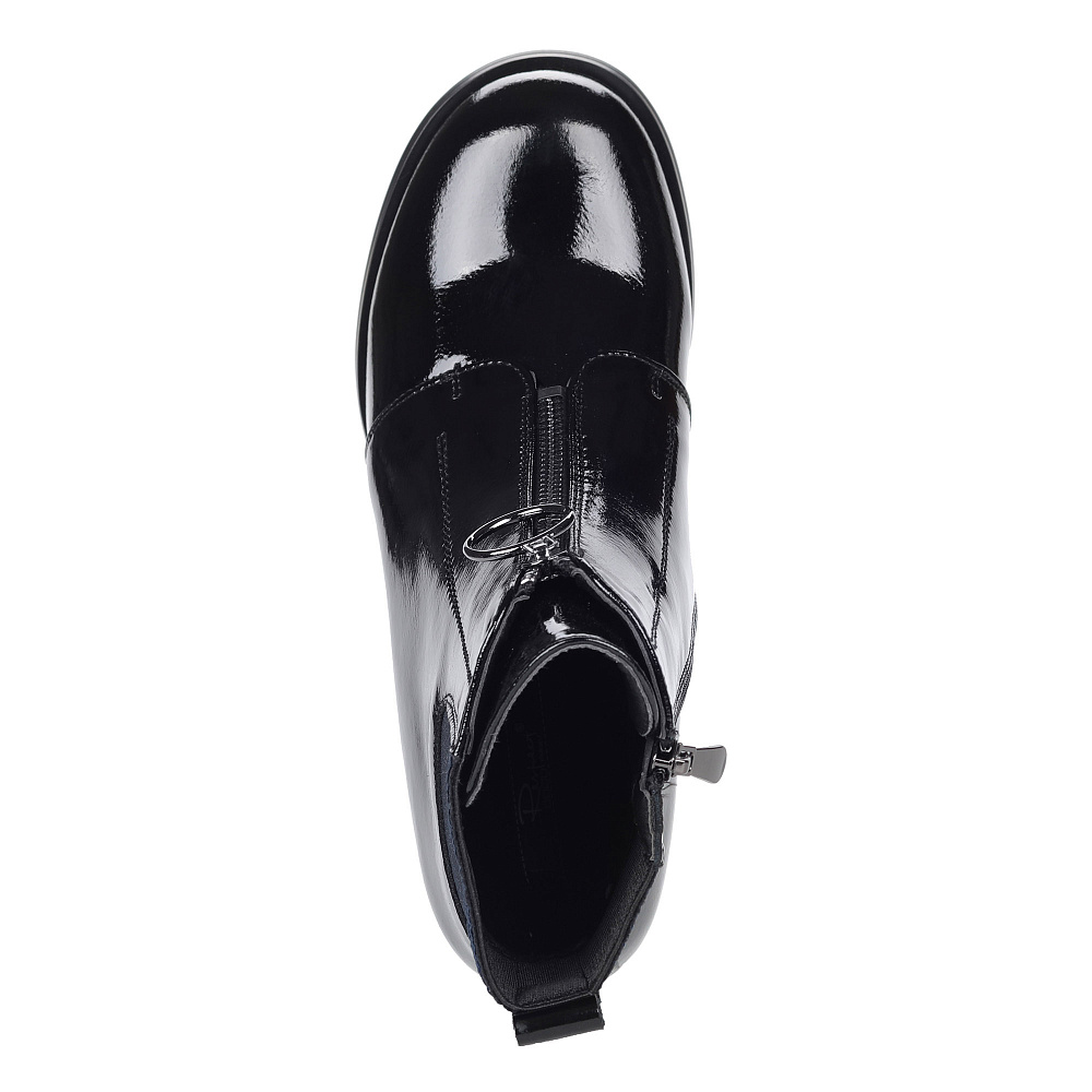 Черные лакированные ботинки на каблуке Respect