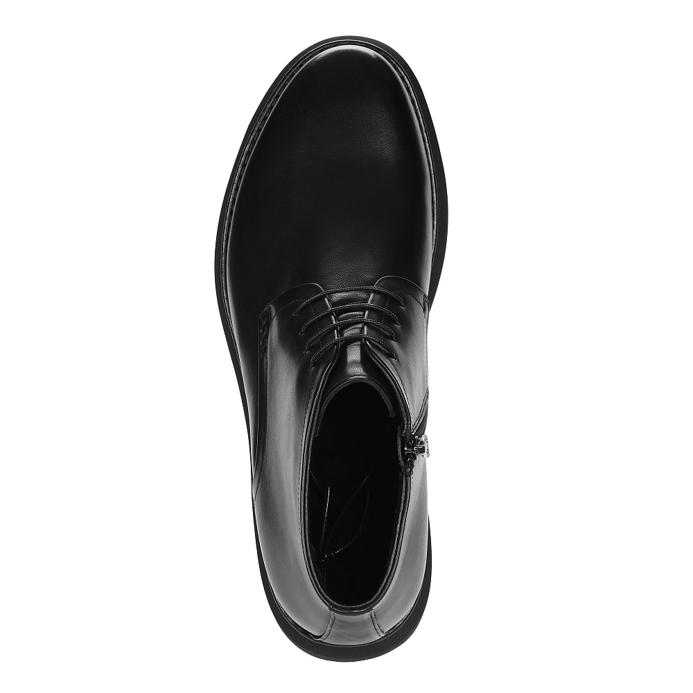 Черные ботинки из гладкой кожи Respect