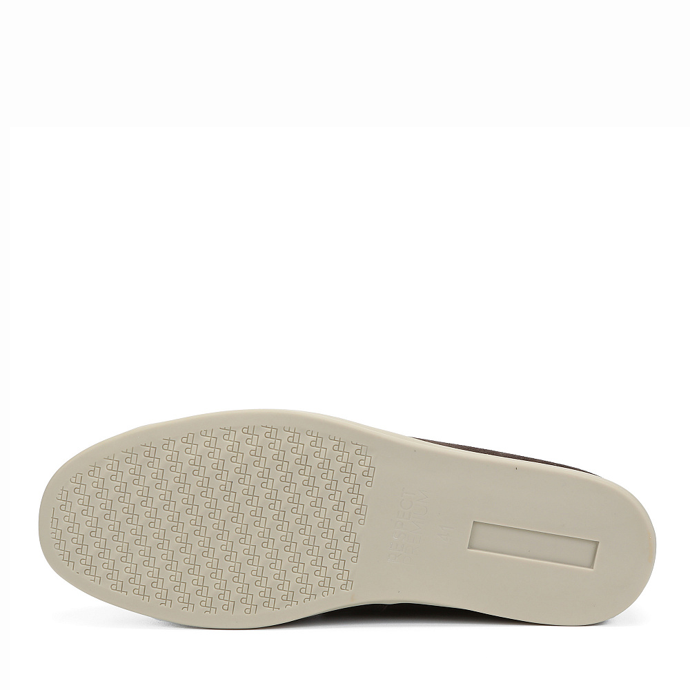 Коричневые слипоны из бархатистого велюра RESPECT PREMIUM