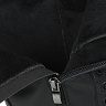 Черные сапоги на шнуровке из кожи на подкладке из текстиля на тракторной подошве