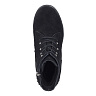 Черные ботинки из велюра на шнуровке