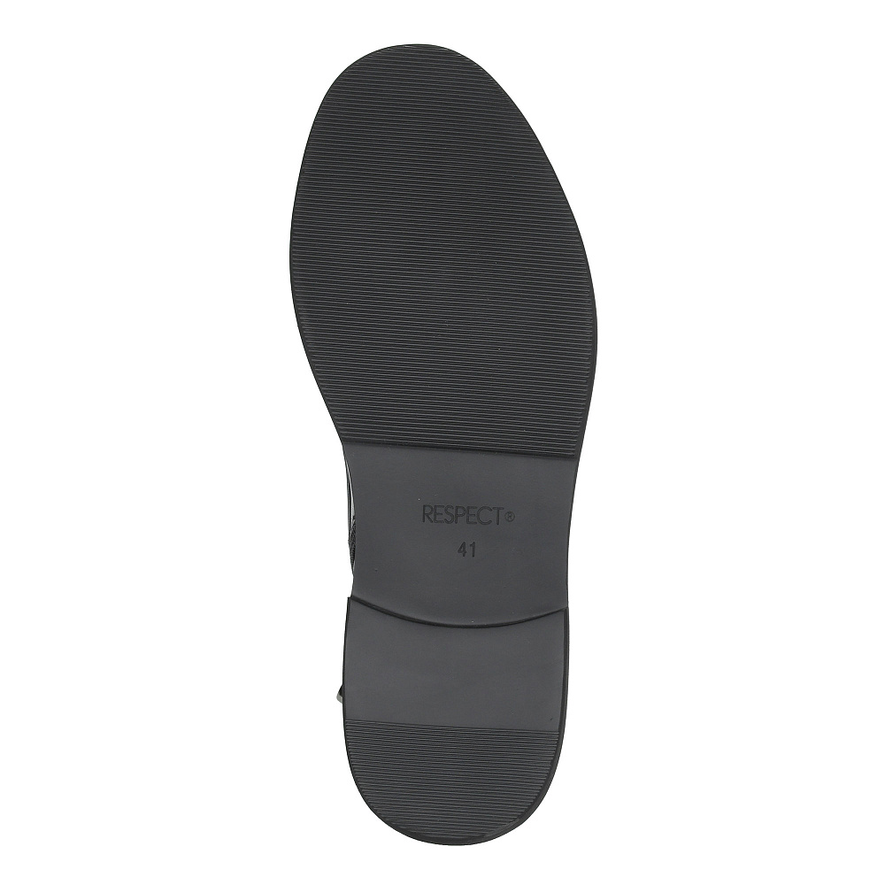 Черные ботинки из гладкой кожи Respect